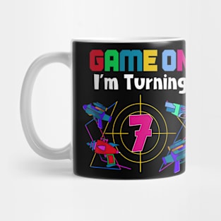 Game On I'm Turning 7 years Boy Laser Tag Birthday Mug